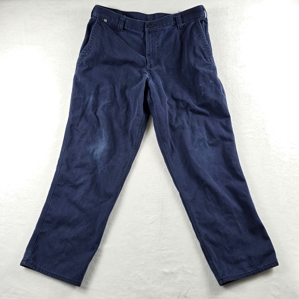Carhartt FR Navy Blue Work Pants Men Size 36x30 Flame Resistant NFPA 2112